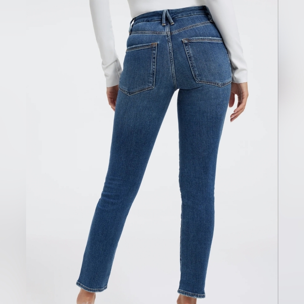 Good American Good Classic Slim Straight Jeans Size 14/18 - Picture 2 of 16
